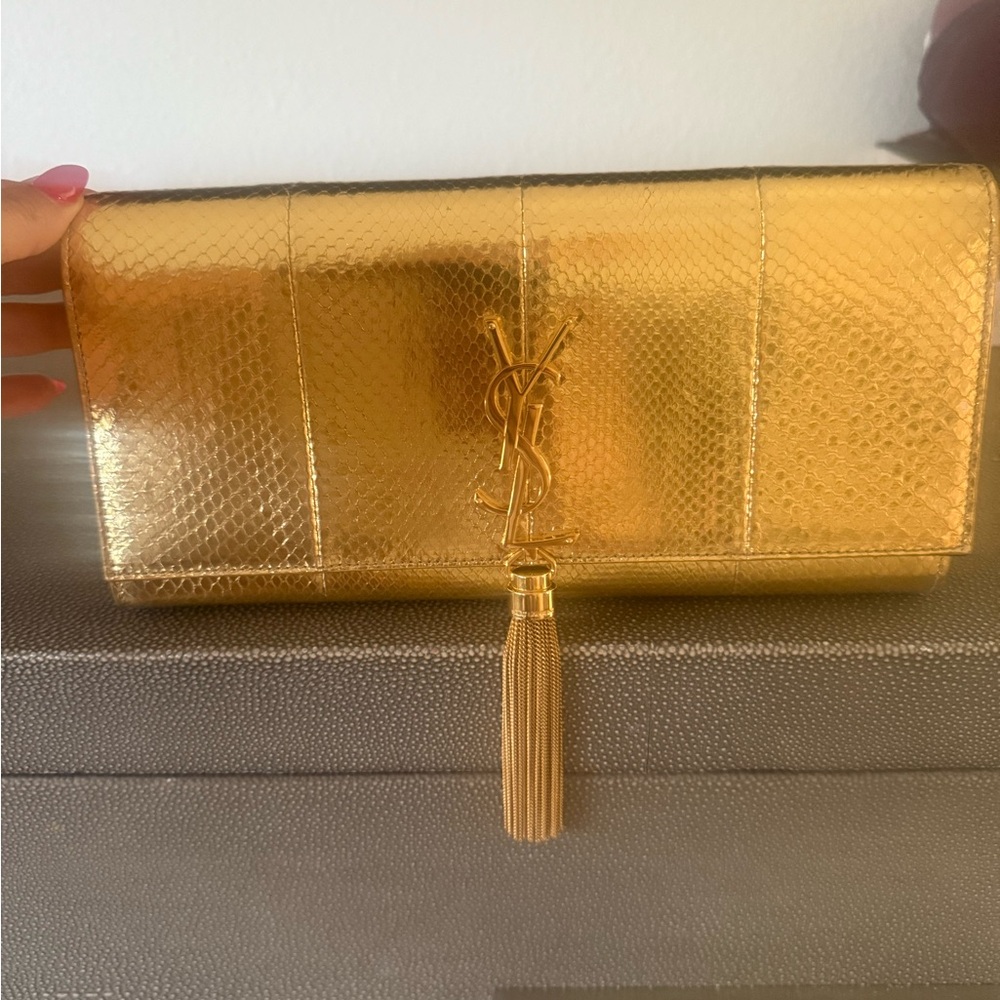 Ysl Phytone gold clutch